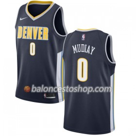 Camiseta Hombre NBA Denver Nuggets Emmanuel Mudiay 0 Nike 2017-18 Navy Swingman